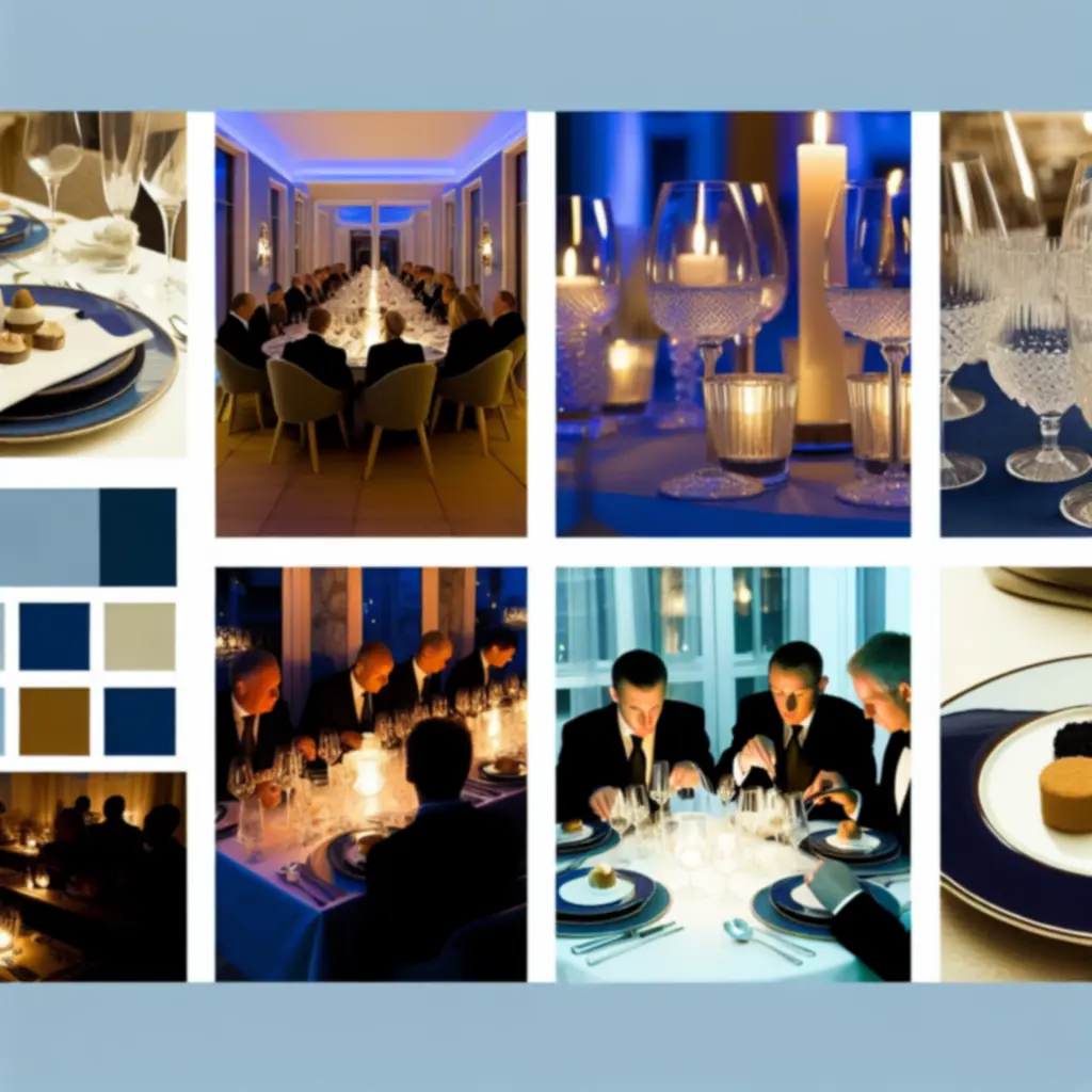 Fine dining table setting with gourmet dishes and candlelight at GraytonLux