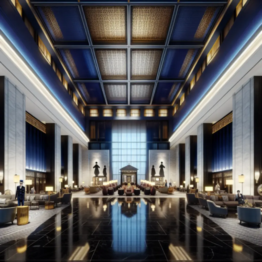 GraytonLux Sydney lobby with panoramic harbor views and refined interior design